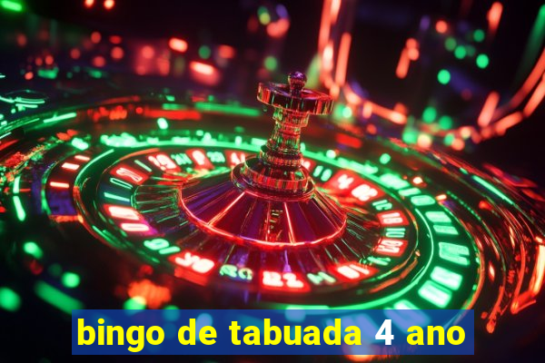 bingo de tabuada 4 ano